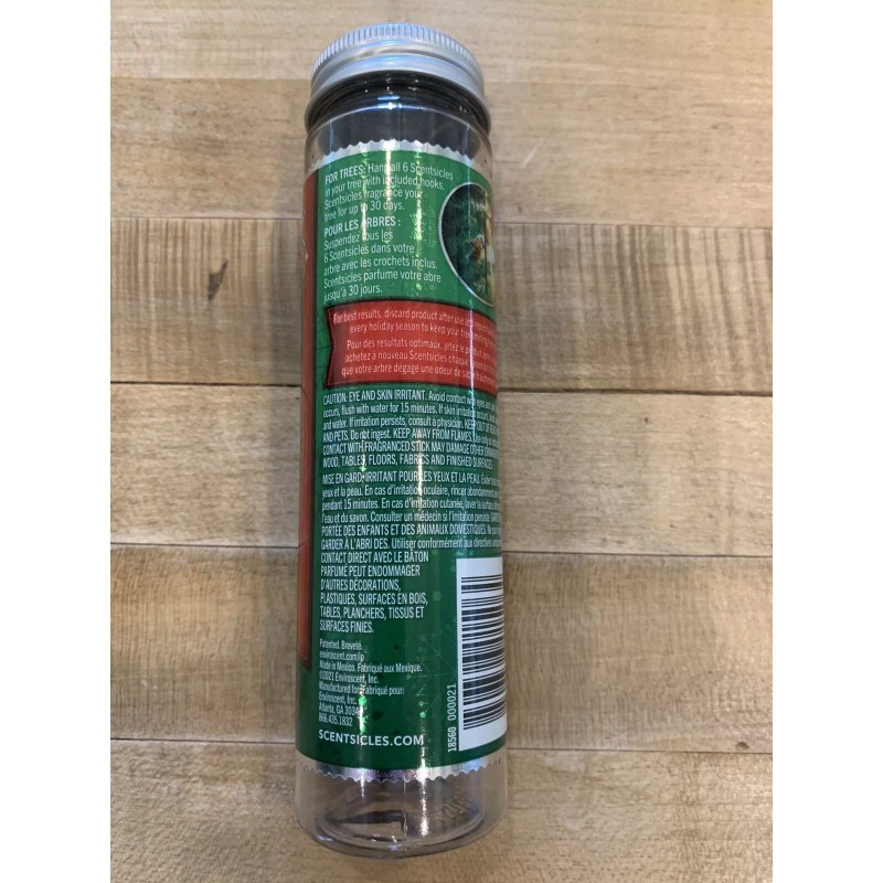 SCENTSICLES NEW SCENTSICLES SCENTED ORNAMENTS & HOOKS "WHITE WINTER FIR"