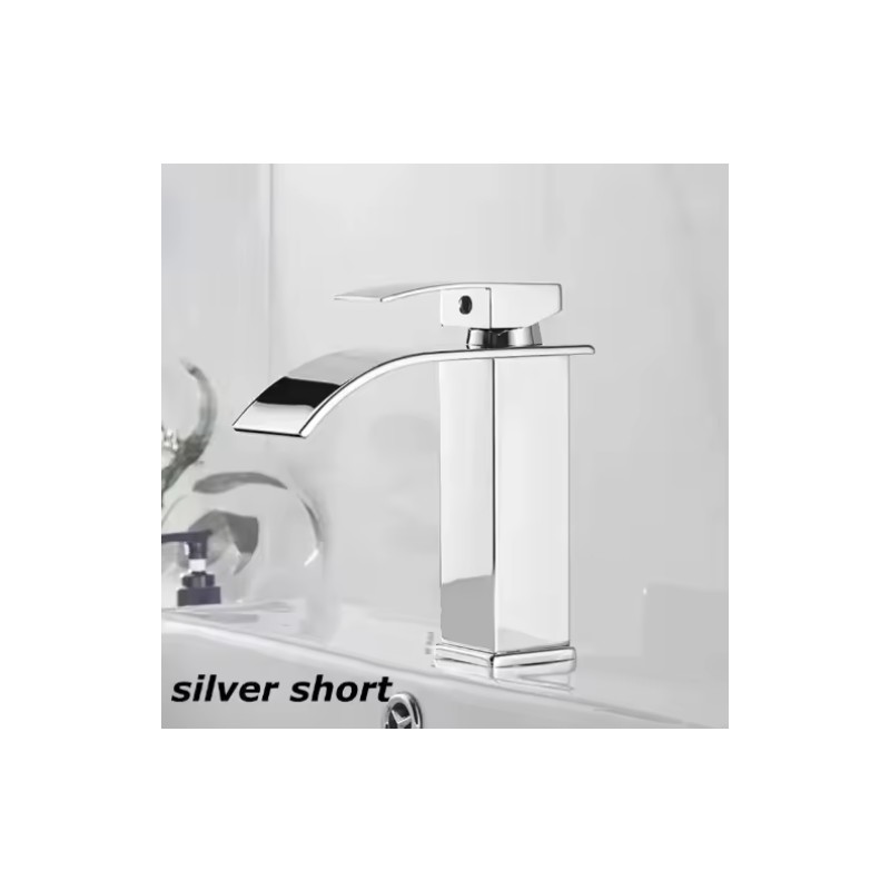 Waterfall Bathroom Faucet for Sink Basin – Hot & Cold