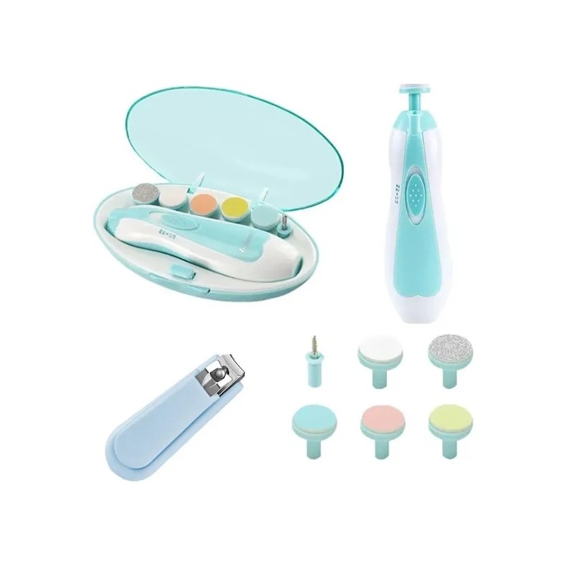 Lima De Uñas Bebe, 6 Cabeza Molienda Y 1 Cortauñas