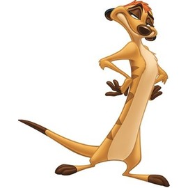 4 Inch Timon Meercat Lion King Movie Animal Removable Peel Self Stick Adhesive Vinyl Decorative Wall Decal Sticker Art Kids Room Home Decor Girl Boy Children Bedroom 3 x 4 inch Tall