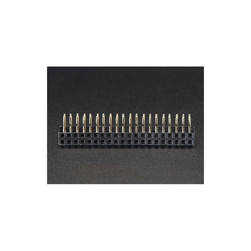 Adafruit 0.1" 2x20-pin Strip Right Angle Female Header [ADA2823]