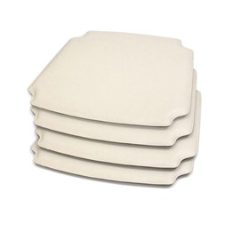 TREND360 3/4" High Density Easy Care Premium Faux Leather Seat Pad for Wishbone CH24 Y Style Chairs (Natural 4pcs)