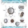 CoTa Global Silver Sea Beach Wall Decor Nautical Ship Wheel