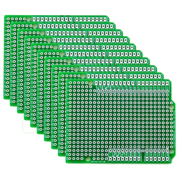 Electronics-Salon 10x Prototype PCB for Arduino UNO R3 Shield Board