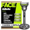 Gillette Labs Razor for Men, 1 Handle, 4 Blade Refills,