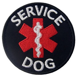 Service Dog ACU EMS Medic Paramedic Star of Life Vests/Harnesses Emblem Embroidered Fastener Hook & Loop Patch