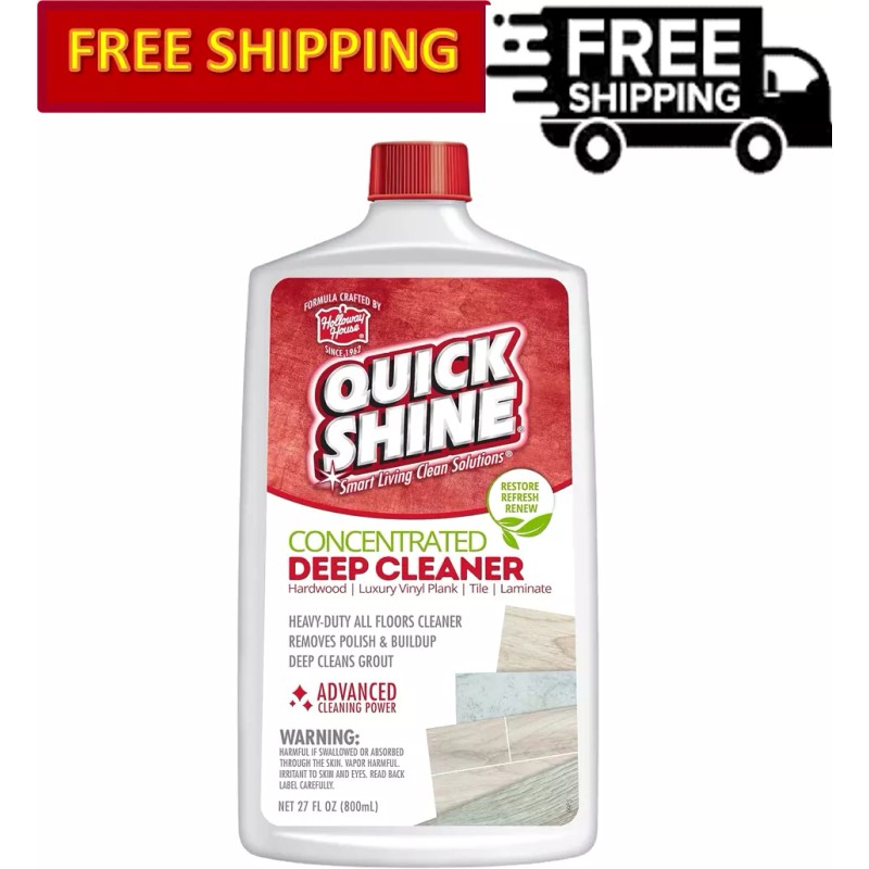 QUICK SHINE Concentrated Deep Cleaner, Revitalizes Floors & Cleans Grout,