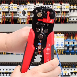 260PCS Crimp Cable Terminals Heat Shrink Insulated Wire Connector Assorted Box with Stripping Pliers Portable Mini Lightweight