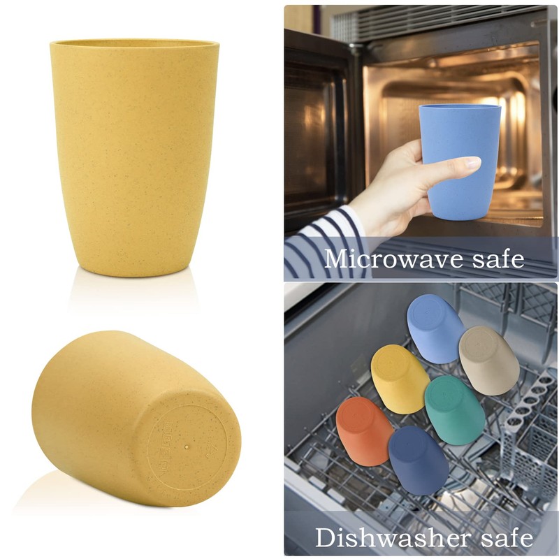 Wrova Wheat Straw Cups 6 PCS Good Alternative to Plastic