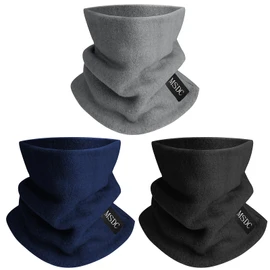 MSDC Neck Gaiters for Men 3 Pack,Neck Warmer Scarf Women Face Mask Covering for Cold Weather Black,Navy,Light Grey