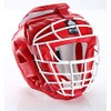 Head Guard New Wire Mesh DX Red Color Various Sizes (Senior)