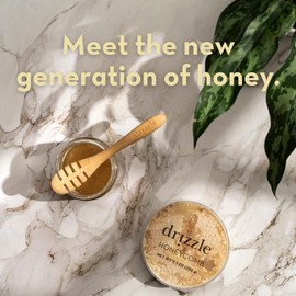 Drizzle Honeycomb - Raw All Natural Honey Comb, Edible Topping for Charcuterie, Unfiltered & Unheated, Pair with Cheese, Meat, Fruit, or Bread, Certified Kosher - 7.05 oz (200 g)