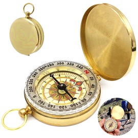 WELLXUNK Compass, Navigation Compass, Portable Waterproof Compass with Luminous Numerals, for Camping, Hiking and Other Outdoor Compass