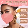 XDX KN95 Face Masks, 60PCS Individually Wrapped KN95 Pink Masks
