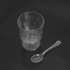 24 Clear 5 oz Disposable Ribbed Round Plastic Dessert Cups