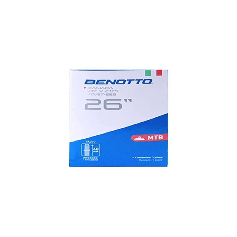 Benotto Camara 26X2.125 Montaña V.A. 48mm Roscada