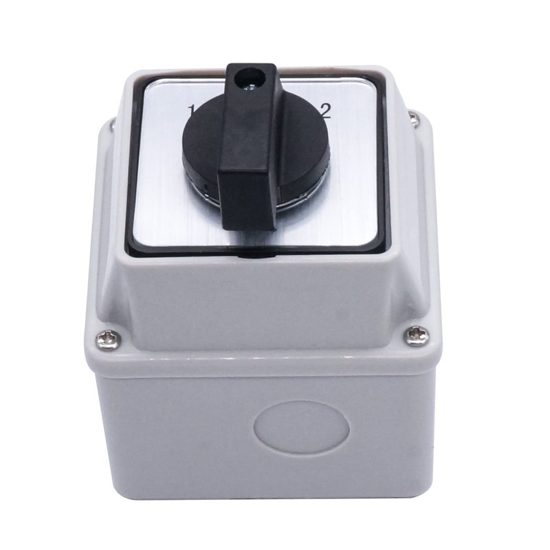 Taiss Changeover Switch 3 Position Selector Switch Box 8 Terminals