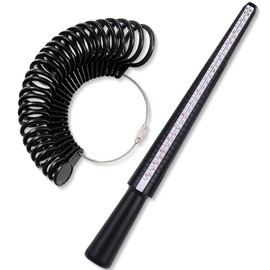 Plastic Ring Sizer Mandrel Measuring Tool Set, Us & UK Sizes, Jewelry Sizing Stick and US Ring Gauge with Half Sizes, DIY Ring Making Tool for Accurate Finger Measurements