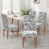 Alishomtll Stretch Chair Covers, Set of 6, Jacquard Chair Covers