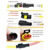 Twippo 800Pcs 50 Sets Waterproof Automotive Electrical Wire Connectors Plug