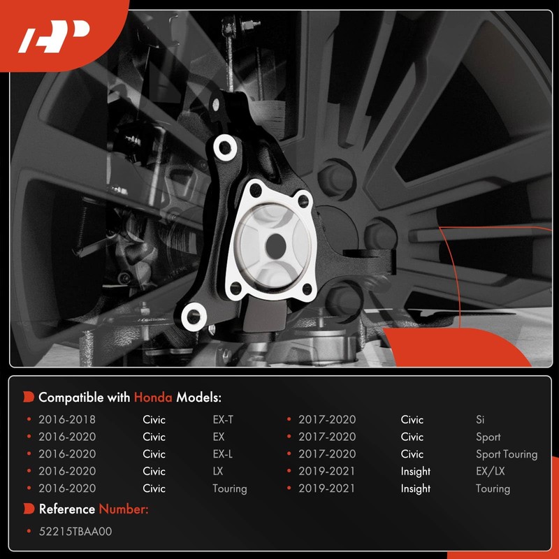 A-Premium Rear Suspension Steering Knuckle Compatible with Honda Civic 2016-2020,