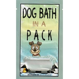 DOG BATH IN A PACK - Largest Bath and Grooming Dog Wipes - Individual PacksNEW Perfect for Travel or When on the GO 10ct.