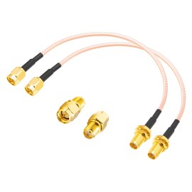Boobrie 2PCS SMA Male to SMA Female RG316 Cable Extension Cable Pigtail Jumper 6inch + SMA Coaxial Adapters for FPV Drone 3G 4G LTE Router