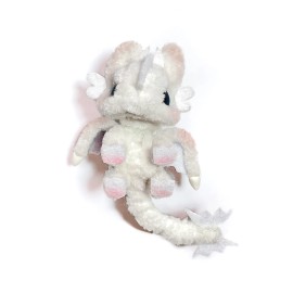 Handmade handmad Dragon New With Tag Soft Plush Doll Gorgeous white Dragon 3.93 inch
