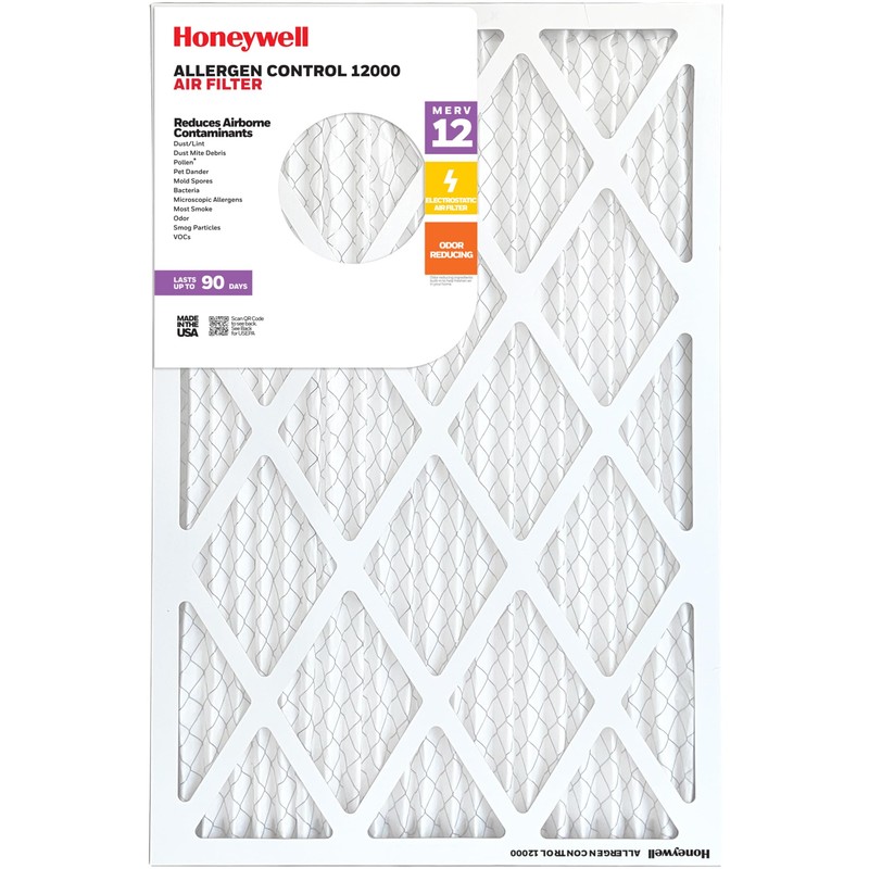 Honeywell 16x25x1 MERV 12 Electrostatic Pleated HVAC AC Furnace Air
