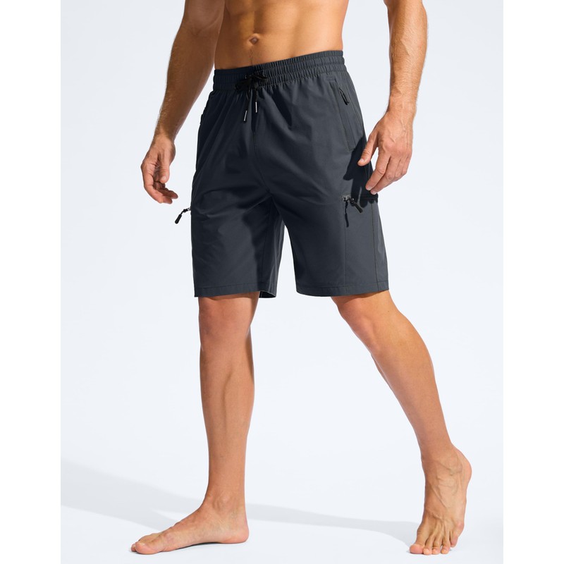 Pudolla Mens Board Shorts 9" Quick Dry Beach Shorts with