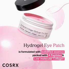 COSRX COSRX Under Eye Mask, Peptide Collagen Hydrogel Eye Patch for Puffy Eyes and Dark Circles, 60 Under Eye Patches, Korean Skin Care