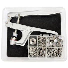 Pearl Snaps with Fastener Pliers Press Tool Kit 40 Set Snap Fasteners Kit Snap Buttons for DIY, Sewing and Crafting