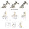 GEFONG 105 Degree Clip-on Half Overlay Kitchen Cabinet Soft Close