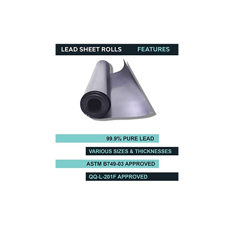 KRT Distributions Lead Sheeting, Sheet Lead Rolls (1/32" x 24"