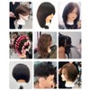 PUBAMALL Cabeza de maniquí con 75% de cabello real, Para