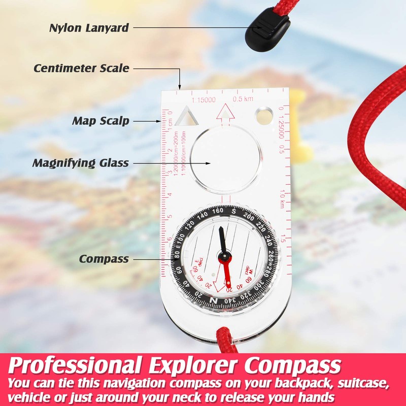 SKYLETY Navigation Compass Orienteering Compass Boy Scout Compass Hiking Compass