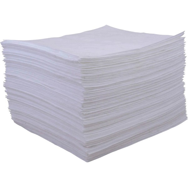 Global Industrial Oil Only Sorbent Pads Medium-weight 15"W x 18"L