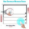 100" Motorized Projector Screen, Electric 16:9 Projector Screen with Remote