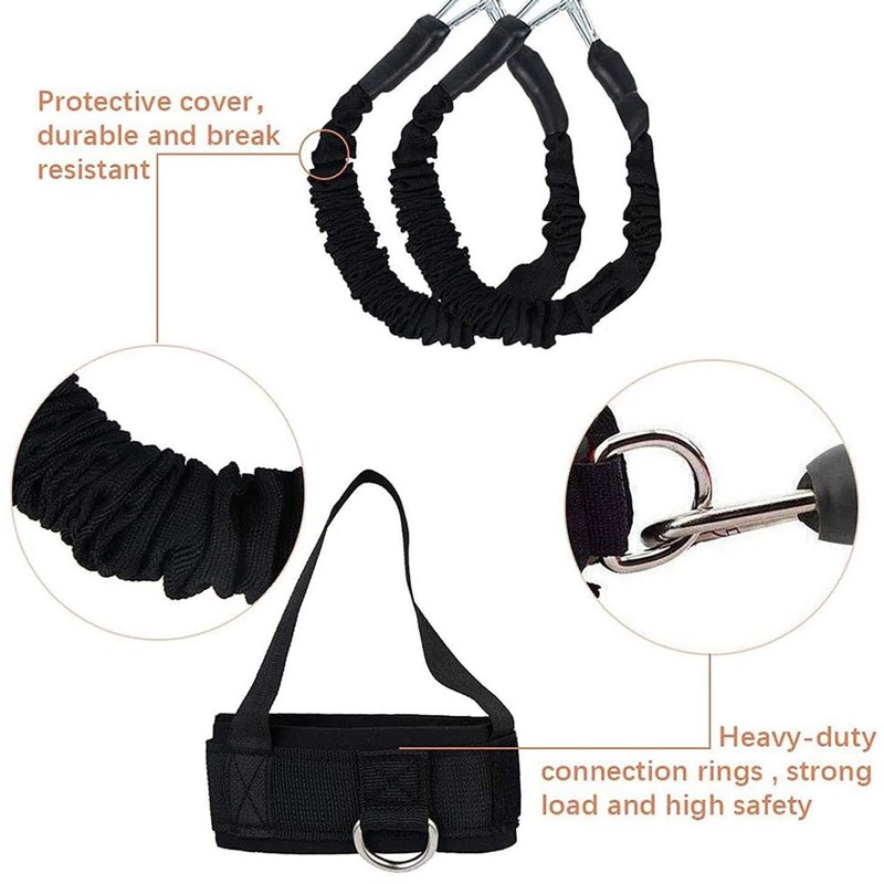 10PCS/Set Boxing Resistance Bands Adjustable Waist Strap Resistance Bands Set