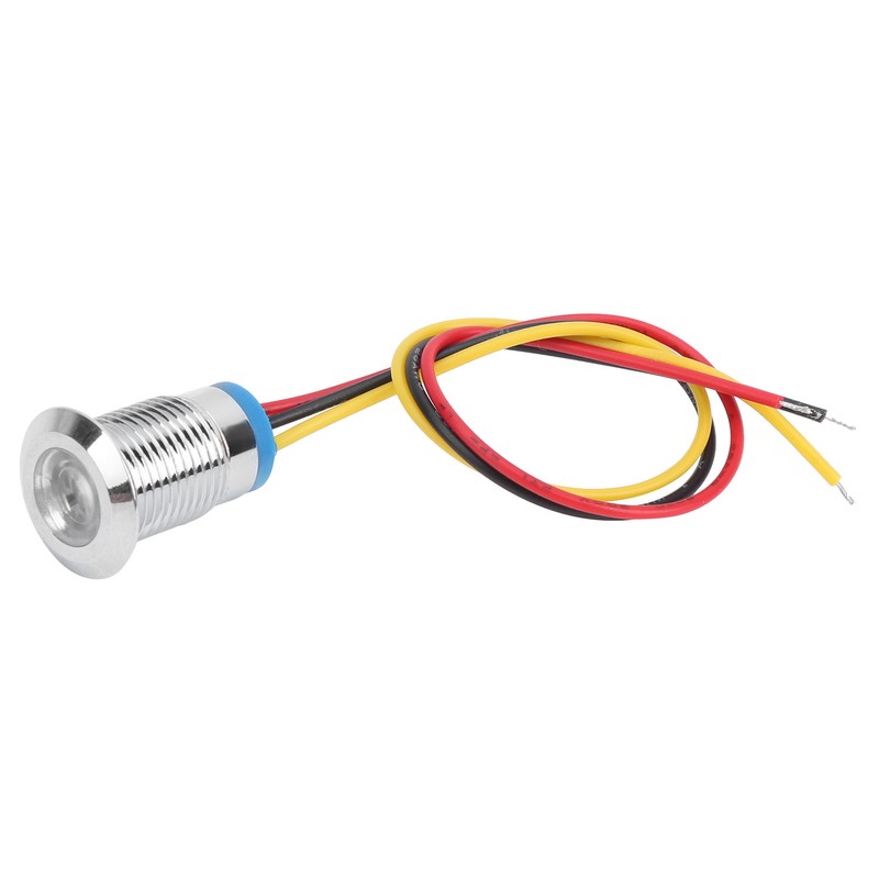 4 Sets PreWired Round LEDs Waterproof 2Color Light Common Anode