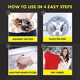 Washing Machine Dye Pod Intense Black Permanent Dyes-Up Fabric Powder 350gClothes Soft Furnishings Jeans Towel All-in-One