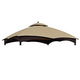 ABCCANOPY Gazebo Replacement Canopy Top for Lowe's Allen Roth #GF-12S004B-1, New Beige