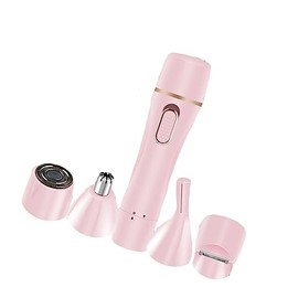 1 Set Eyebrow Trimmer Hair Removal Device Ergonomic Design Lightweight for Family and Travel Use USB Rechargeable Shaver Pink