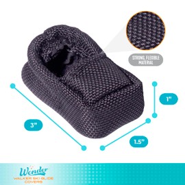 Stander Wonder Walker Ski Glide Sock Covers, Universal Walker Accessories for Standard Walkers, Fabric Floor Protectors for Seniors, Fits Most Walker Ski Glides, Compatible with Stander Wonder Walkers