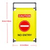 3 Panels 5.8FT Foldable Safety Barricade Security Sign Barrier Heavy