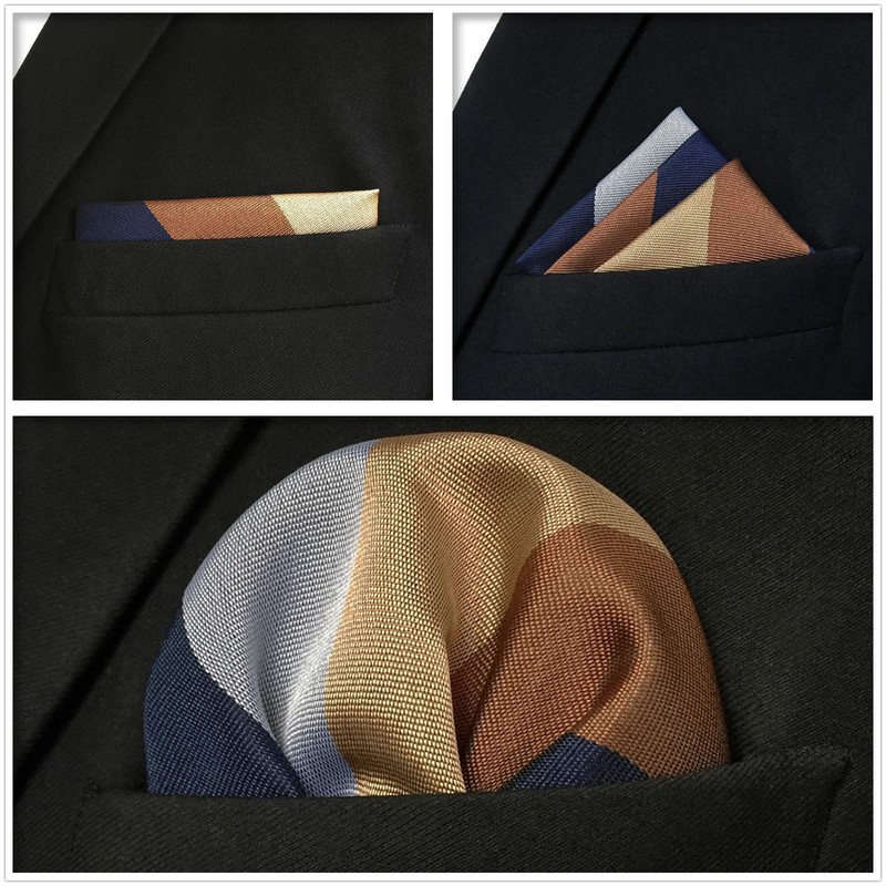 S&W SHLAX&WING Pack of 5 Assorted Handkerchiefs for Men Square