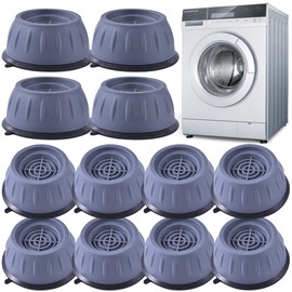 Dantolo Pack of 12 Washing Machine Anti-Vibration Feet, Vibration Damper for Washing Machine, Non-Slip Feet to Prevent Noise and Slips
