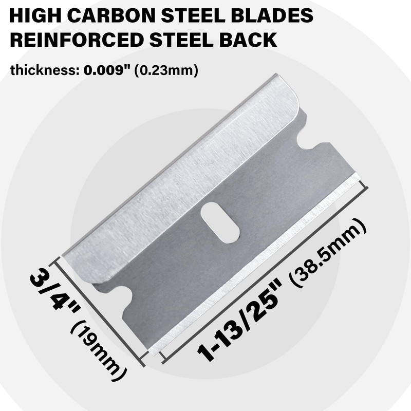 HAUTMEC 100 Pack Single Edge Razor Blades, Heavy Duty Edge
