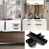 goldenwarm Door Finger Pull Black Hidden Drawer Handle for Kitchen