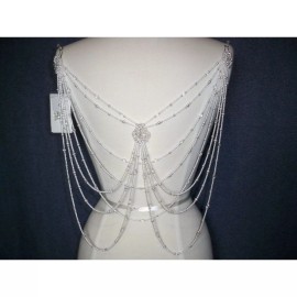 treasuresbyevieus.etsy.com Back Necklace, Back Jewelry, Body Necklace Wedding Bridal Back Drape adornment